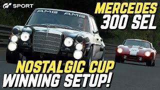 GT SPORT  Mercedes 300 SEL Nostalgic Cup Winning Setup [upl. by Rainwater]