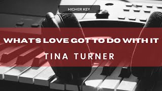 Tina Turner  Whats Love Got Do With It Acoustic Karaoke Higher Key [upl. by Warden]