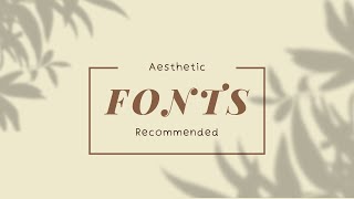 Aesthetic Fonts dafont Minimalist  retro  popular  underrated  video editing must haves [upl. by Kendal289]