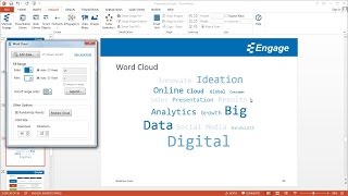 Create a Word Cloud using the Engage PowerPoint addin [upl. by Nabla]