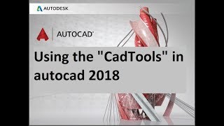 Using the CadTools in autocad 2018 [upl. by Aynwat]