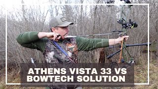 Athens Vista 33 vs Bowtech Solution Field Shoot 100yd shots [upl. by Neeloj]