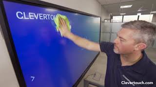 Clevertouch  IMPACT amp IMPACT Plus Screen Cleaning [upl. by Annabela]