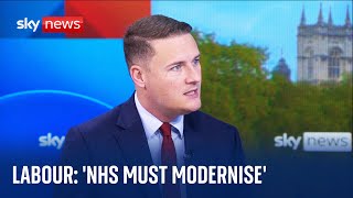 Labour Must modernise amp change NHS says shadow health secretary Wes Streeting [upl. by Foushee]