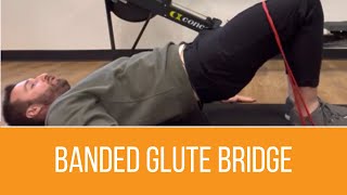 The Banded Glute Bridge  How To Add Resistance To Your Bridge For Stronger Hips [upl. by Nosyaj]