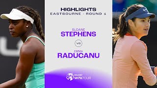 Sloane Stephens vs Emma Raducanu  2024 Eastbourne Round 1  WTA Match Highlights [upl. by Ingamar169]