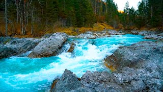 Mountain River Waterfall Flowing 247 Water Sounds Nature White Noise River Sounds for Sleeping [upl. by Renckens]