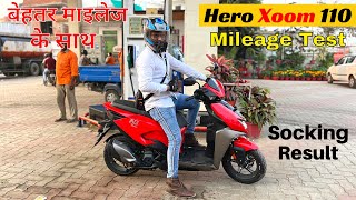 2023 Hero Xoom 110 ZX✅Mileage Test  Ride Comfort  Ride Review😱बेहतर माइलेज के साथ😍Socking Result🔥🔥 [upl. by Nosneb]