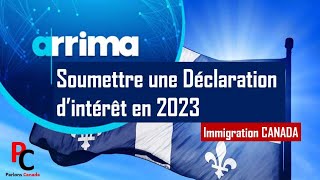 Comment soumettre une Déclaration dIntérêt sur ARRIMA [upl. by Sibell]