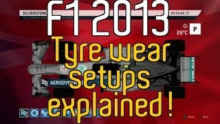 F1 2013  Tyre wear setups explained [upl. by Dnamra]