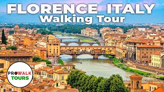 Florence Italy Walking Tour  NEW  4K with Captions Prowalk Tours [upl. by Kawasaki]