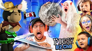 PIGGYs Rock Paper Scissors OHShoooot FGTeeV Fam vs Book 2 Chapter 9 Docks  ROBLOX [upl. by Farrah]