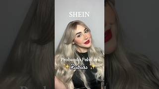 Probando pelucas rubias de shein ✨ makeup beauty beautyblogger beautyhacks shein wigs [upl. by Nomael]