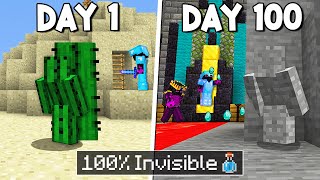 I Survived 100 Days Inside a Hidden Minecraft Base [upl. by Ahsonek911]