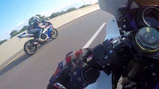 GSXR 600 vs GSXR 750 [upl. by Ydnerb]