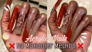 ACRYLIC NAILS with NO MONOMER  using SAVILAND ACRYLIC POWDER  Beginner Nail Hacks [upl. by Etnuahs116]