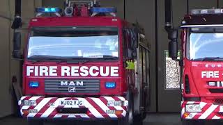 RETAINED CREW ARRIVING Brixham Community Fire Station Turnout  DSFRS [upl. by Katrine]