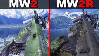 MW2 vs MW2 Remastered  All Weapons Comparison MW2 vs MW2CR [upl. by Nino983]