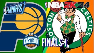 EC FINALS GAME 1  PACERS VS CELTICS  NBA 2K24 PLAYOFFS [upl. by Atinele]