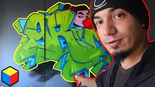 HOW I DO GRAFFITI  Painting Graffiti On Wall [upl. by Rosalba409]