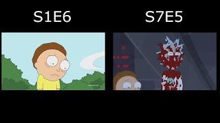 Rick and Morty  S1E6 and S7E5 Ending Synchronized [upl. by Dumond]