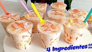 Postre Fácil para Vender Con tan Solo 4 Ingredientes POSTRE FRIOGELATINA DURAZNO CRIS EN LA COCINA [upl. by Noremmac]