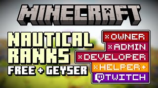 Setup Custom Rank Textures For Minecraft  Free  GeyserMC Support [upl. by Atnoved]