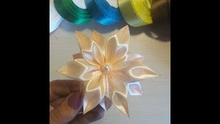 милый цветочек  импровизация канзашиМК Kanzashi\DIY\ flori din panglica satinata [upl. by Lexi]