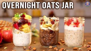 Overnight Oats Jar  Go To Breakfast Ideas  Oatmeal Breakfast For Work College Busy Mornings [upl. by Demha832]