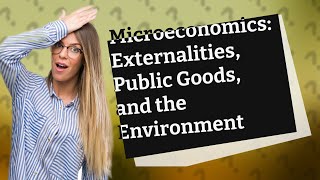 How Does Microeconomics Address Externalities Public Goods and Environmental Economics [upl. by Ahsika]