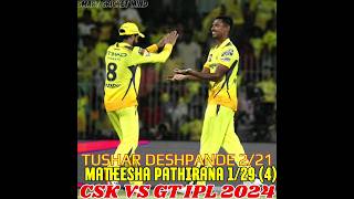 Tushar Deshpande Bowling Csk🔥 vs Gt ipl cricket viral Moment💥💯 smartmindcricket [upl. by Phox47]