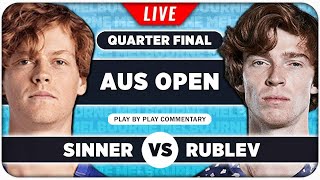 SINNER vs RUBLEV • Australian Open 2024 QF • LIVE Tennis PlaybyPlay Stream [upl. by Athalie]