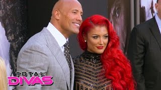 Eva Marie walks the red carpet with The Rock Total Divas September 8 2015 [upl. by Attennek]