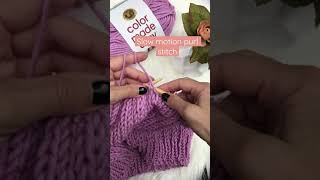 Slow motion purl stitch knitting knit continentalknitting [upl. by Alleram]