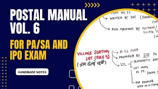 POSTAL VOL 6  Imp for PASA amp IPO Exam 2024 [upl. by Nylave256]