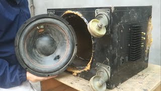 Restoration and redesign of subwoofer cabinets  Restore high capacity subwoofer cabinet [upl. by Nwahsav801]