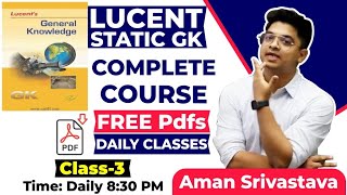 Static GK  Full Course By Aman Srivastav Sir  Day 03  For Delhi Police [upl. by Honey]