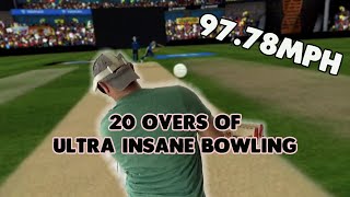 20 Overs of Ultra Insane Bowling on Virtual Reality iB Cricket [upl. by Brindell]