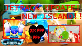 NEW TAPPING GODS JETPACK UPDATE NEW ISLAND SECRET PETS AND MANY MORE Roblox Tapping Gods [upl. by Marietta946]