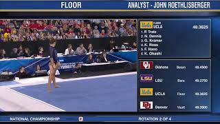 Pauline Tratz 2019 Floor at NCAA Finals 98625 [upl. by Peppi21]