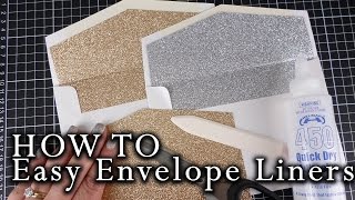 How to make an easy envelope liner for ANY envelope size at home  DIY invitations [upl. by Llerrut]