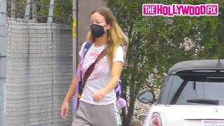 Harry Styles Girlfriend Olivia Wilde Is Seen Dropping Her Kids Off At School In Los Angeles CA [upl. by Cherish]