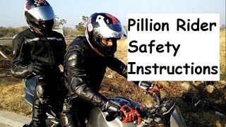 Pillion Rider Safety Instructions for Fast Motorcycles [upl. by Ylle694]