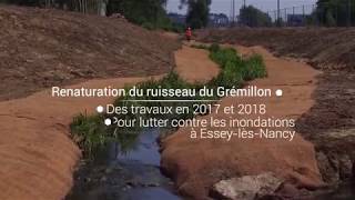 Le Grand Nancy aménage le ruisseau du Gremillon à Essey et Pulnoy [upl. by Neehs]