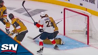 Golden Knights Pietrangelo Deflects Panthers Bennetts Slapshot Into His Own Net [upl. by Orsola863]