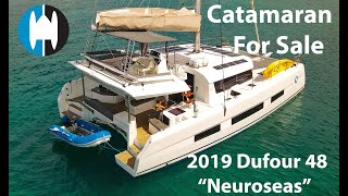 Catamaran For Sale  quotNeuroseasquot a 2019 Dufour 48  Walkthrough with Howard Clarke in Grenada [upl. by Coombs820]