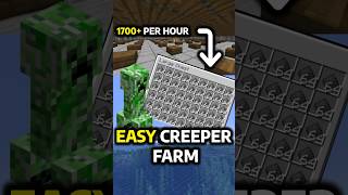 How to make the EASIEST Minecraft Creeper Farm 1206 minecraft minecraftbuilding easyfarm [upl. by Schreiber]