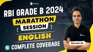 RBI Grade B 2024 English Marathon  English Topics Revision amp MCQs  RBI Syllabus Preparation [upl. by Inig]