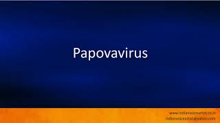 Pronunciation of the words quotPapovavirusquot [upl. by Larual]