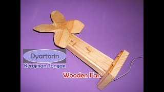 Solar wooden fan  Kreasi kipas angin tenaga surya dari kayu  kipas angin pintar [upl. by Aneger]